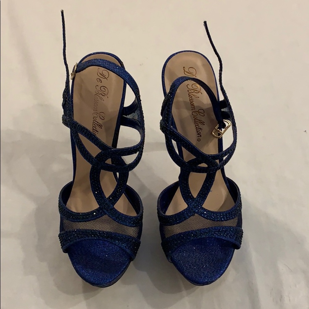 Sparkly blue heels